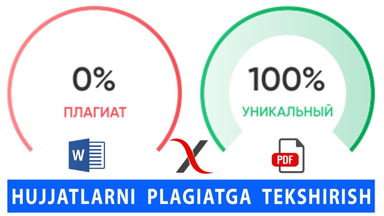Hujjatlarni Plagiatga Tekshirish | Как проверять текст на плагиат
