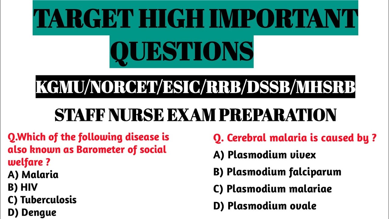 Target High Based Important Questions part 7|Target High important question for #norcet #nclex #kgmu