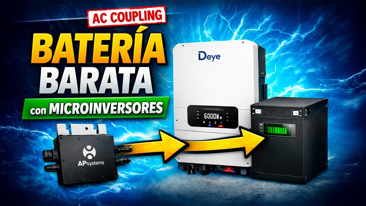 Cómo poner BATERÍA a una instalación con MICROINVERSORES (APsystems) usando un DEYE 6kW