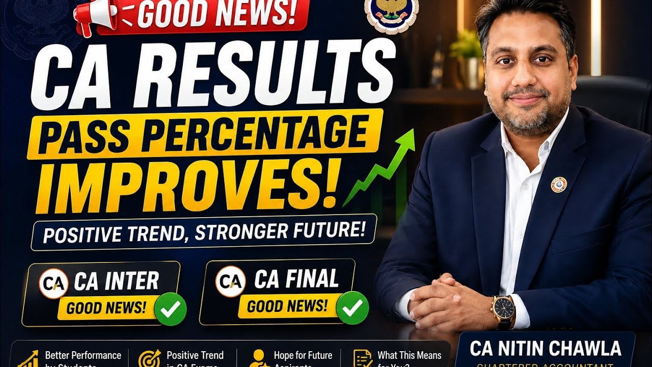 🚨 CA Results 2026 Good News! Pass Percentage Not in Numbers Inter & Final 