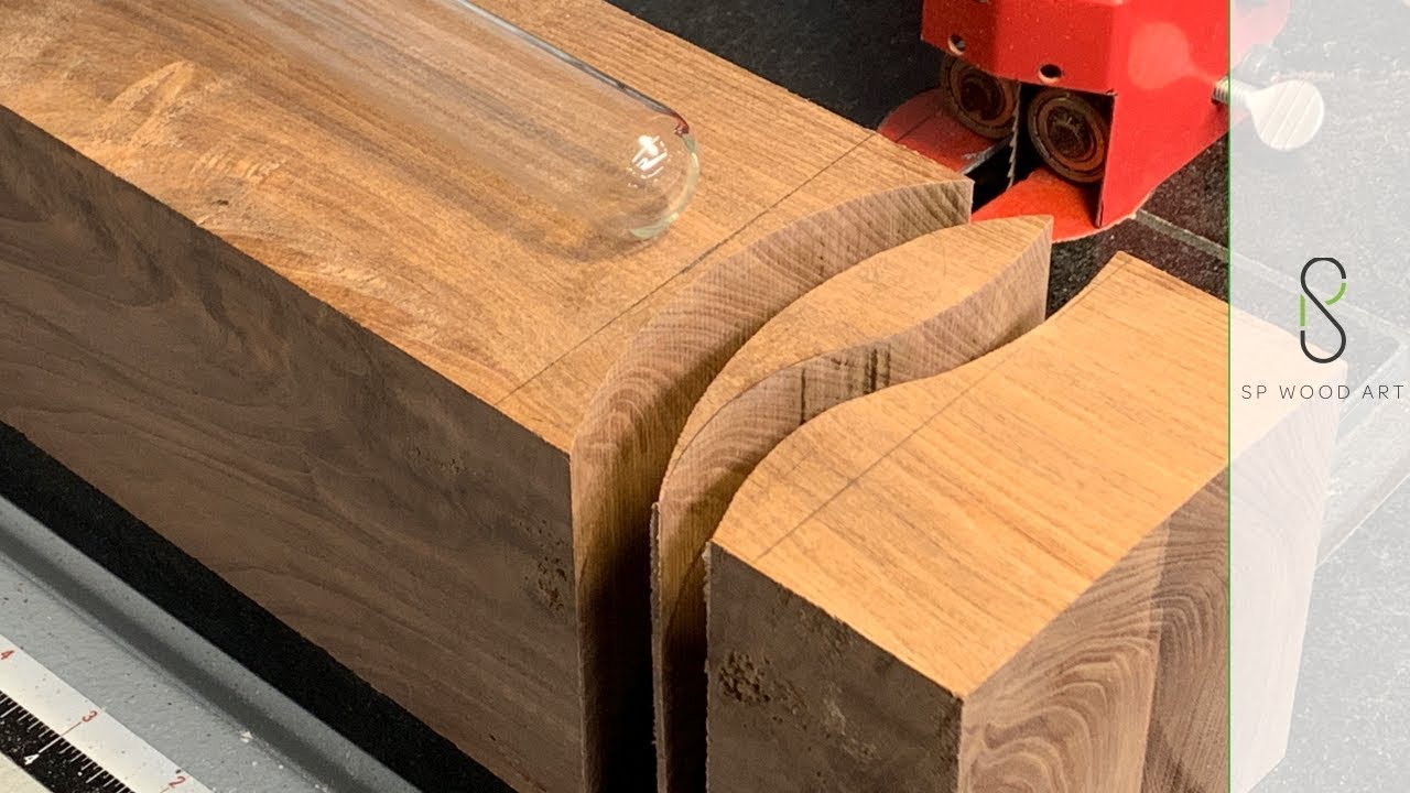 Wood and Resin Multi Media Bud Vase