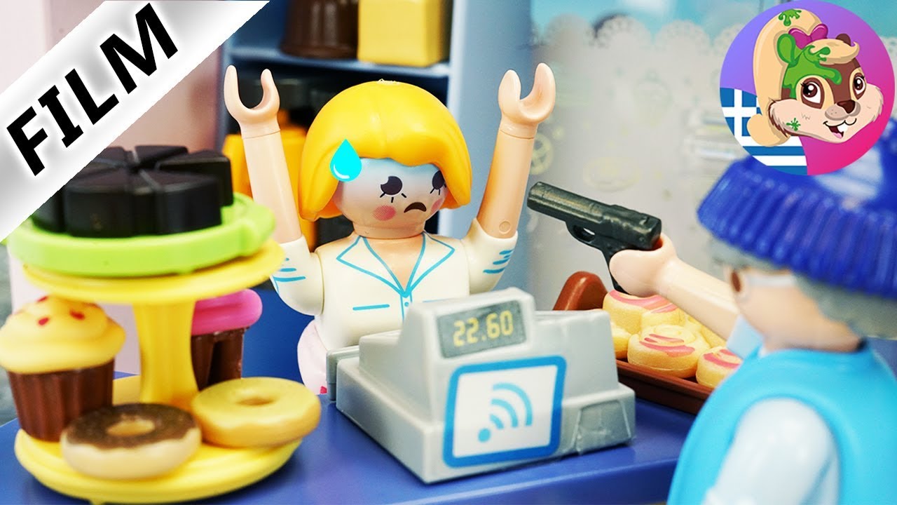 Playmobil ταινία ελληνικά: ληστεία στην καφετέρια! Τα κορίτσια αντιμετωπίζουν τον κλέφτη συνταγών!