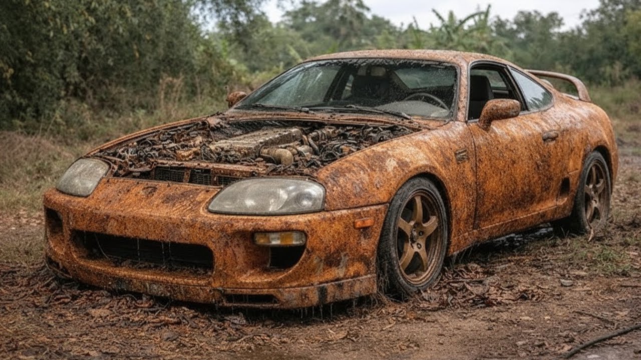 ASMR Car Restoration Full Rebuild of Toyota Supra MK4 1998 from Abandoned Condition to Looking New