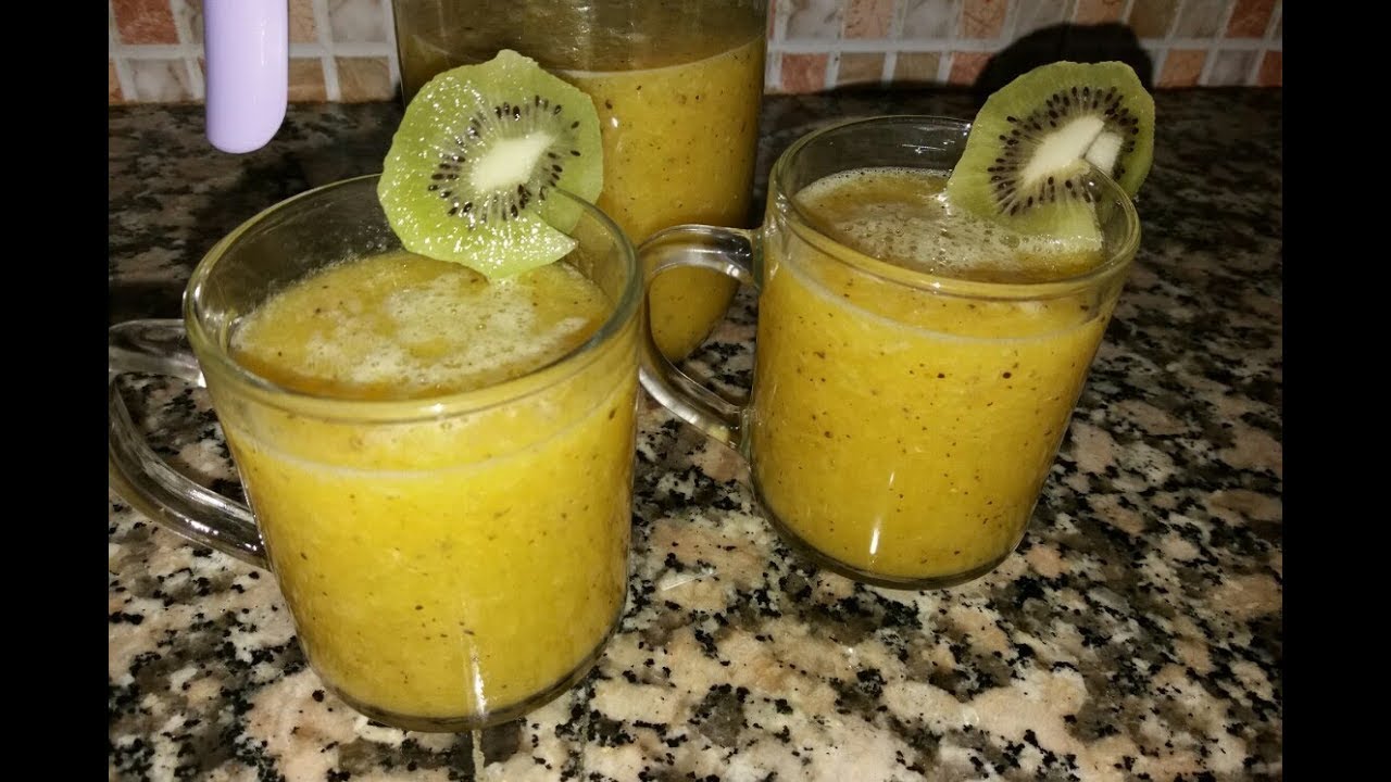 عصير الكيوي و البرتقال بمذاق منعش و لذيذ لا يقاوم 😋😋