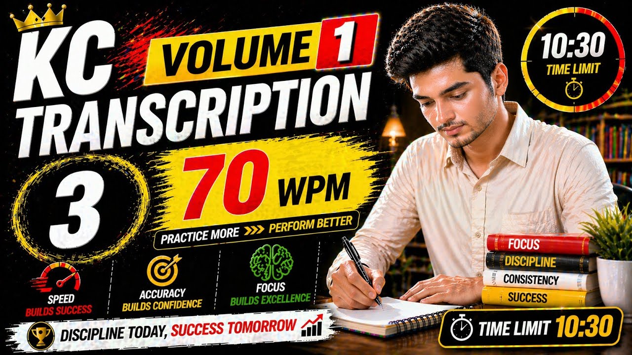 Kailash Chandra Volume-1 Transcription-3 @ 70WPM