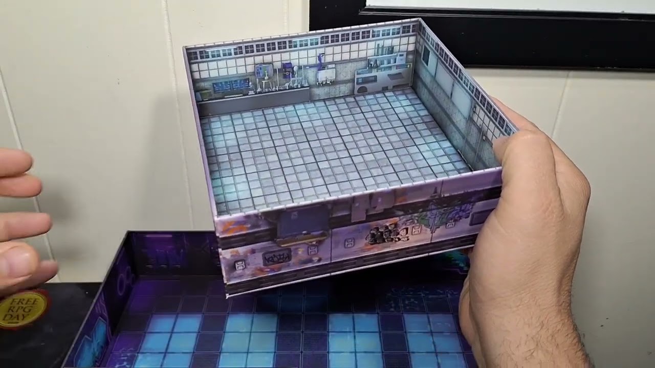 Tenfold Dungeon Cyberpunk City Box Opening Gale Force Nine Sci-Fi Map