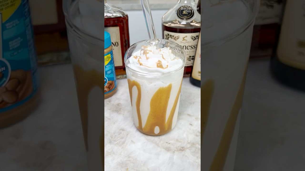 Hennessy Peanut Butter Milkshake #drink #cocktail
