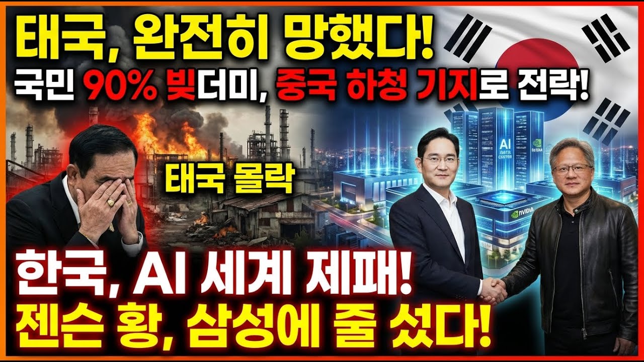 태국, 완전히 망했다! 중국 하청 기지로 전락! 젠슨 황, 삼성에 줄 섰다 | 부의 알고리즘 | 경제