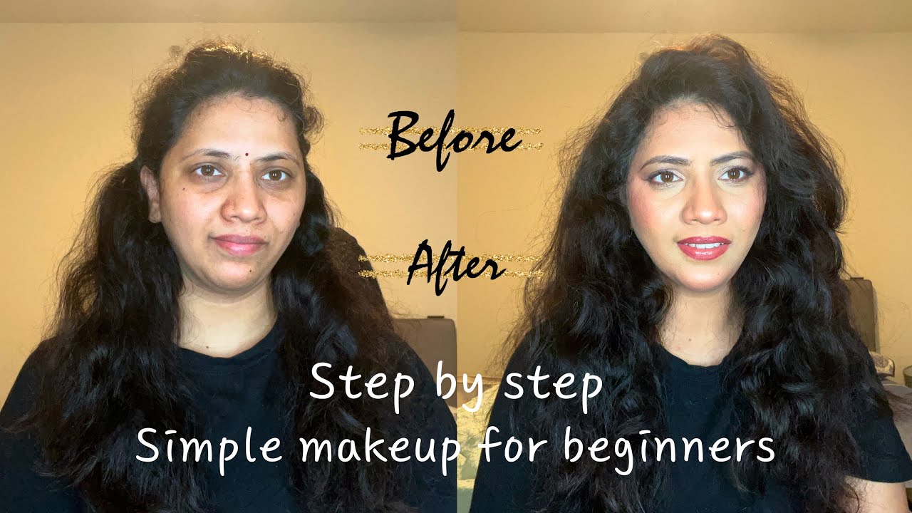 Simple makeup look for beginners step by step #beginnersmakeuplook #simplemakeup 