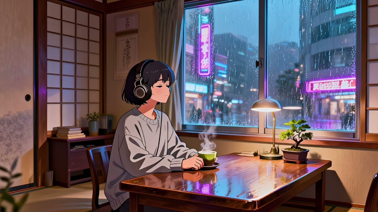 Cozy Matcha Rain Study・温かい抹茶と雨の勉強・溫馨抹茶雨中學習音樂・Estudio Acogedor con Matcha y Lluvia