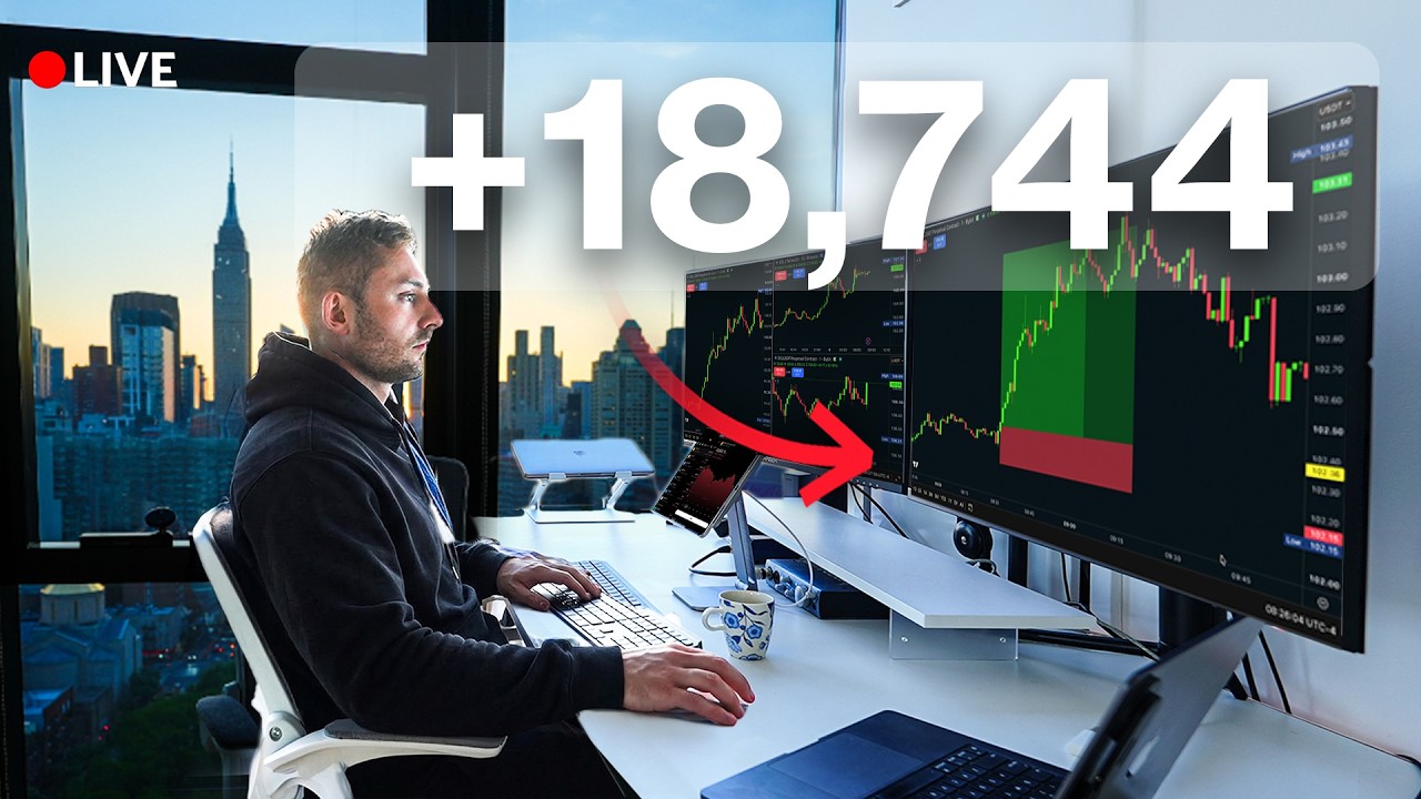 LIVE DAY TRADING - How I Make $18,744 Risking $2k (My 10x Strategy)