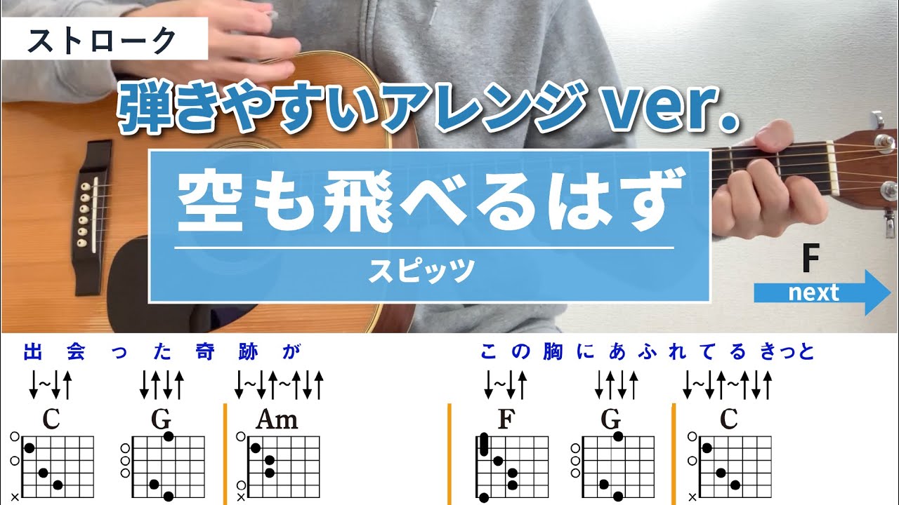 空も飛べるはず / スピッツ - ギターコード（ストローク）
