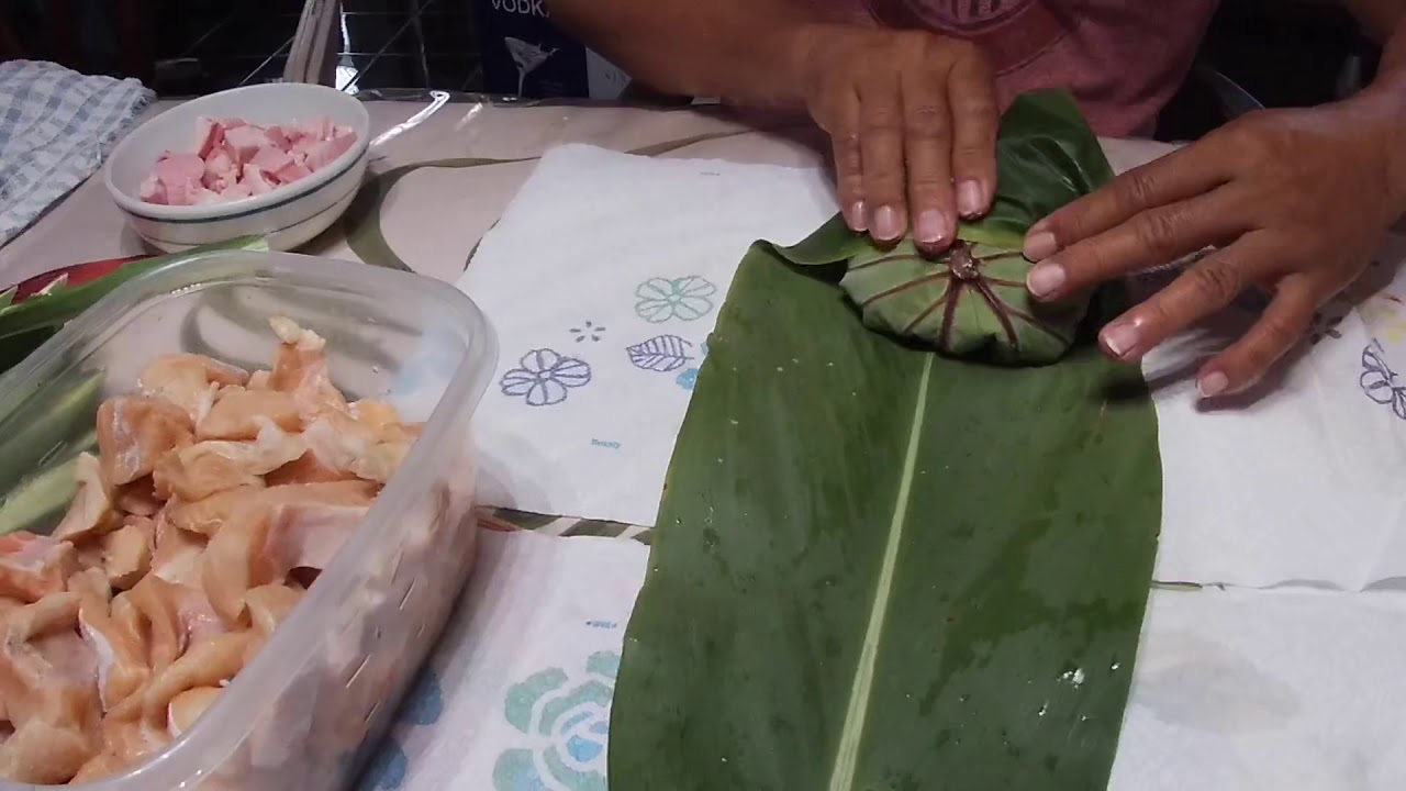 How to wrap laulau (One Leaf Method)