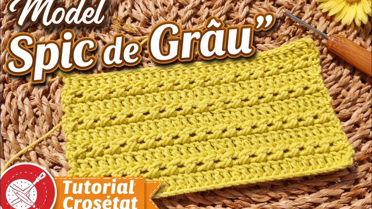 Model Crosetat Nr.004 Crochet Stitch for Baby Blanket