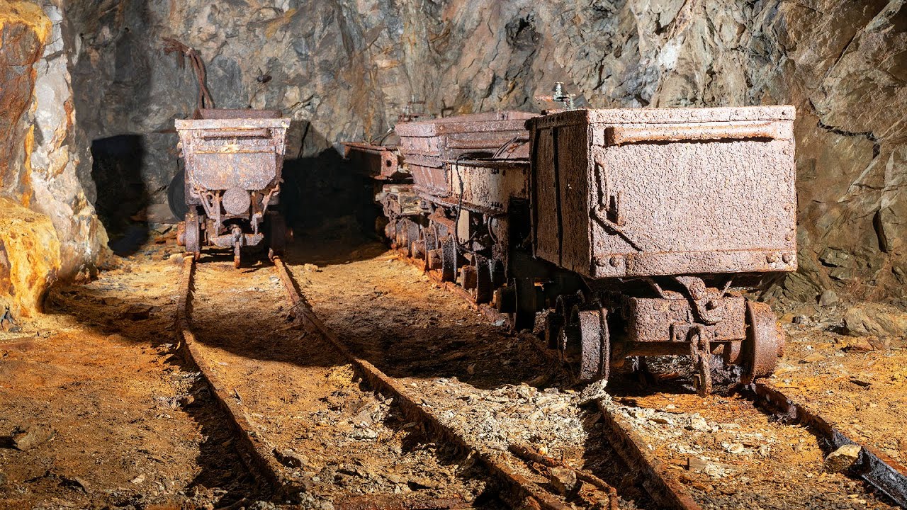 Exploring an Abandoned Mine - Found Mine Carts and Processing Plant!