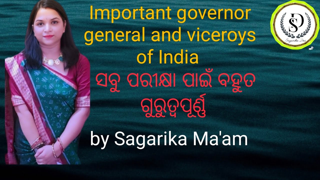 Important governor general and viceroy of #important for all government exams #by sagarika ma'am 