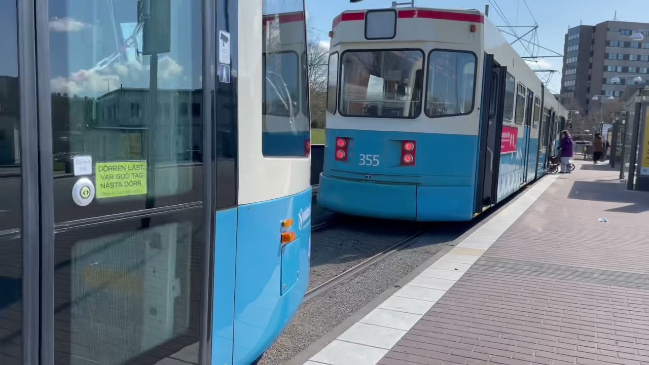 Sweden, Gothenburg Tram Ride 1 From Östra Sjukhuset To Stockholmsgatan