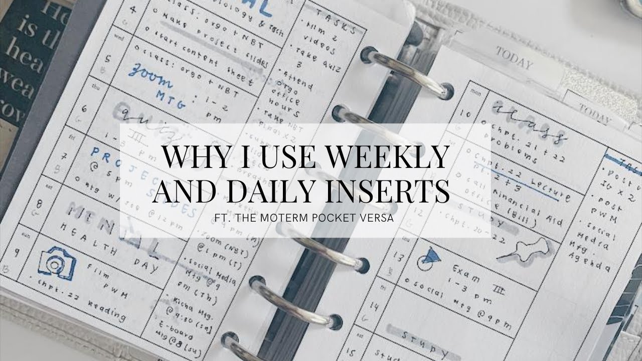 WHY I USE DAILY AND WEEKLY SPREADS // MOTERM POCKET VERSA // PLANNER TIPS //  FT PEANUTS PLANNER CO