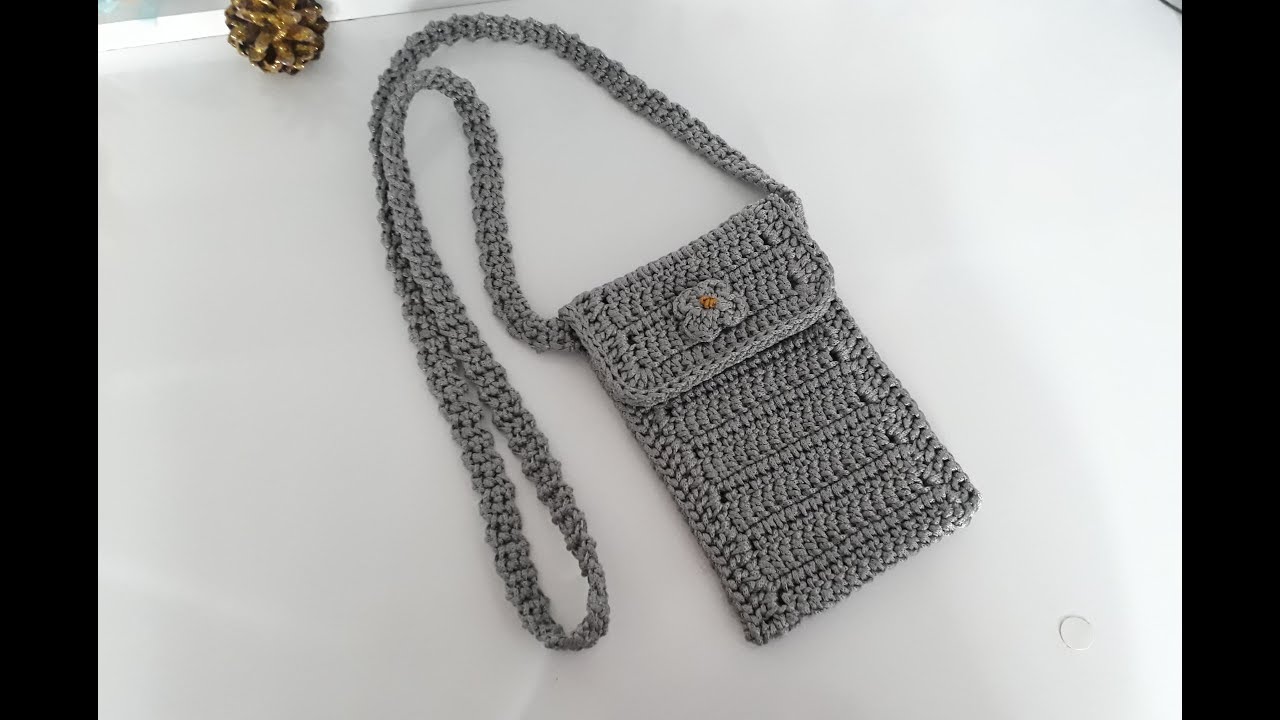 Kolay tığ işi örgü telefon çantası yapımı|Örgü telefon çantası modelleri ve yapımı|Kendin yap|DIY