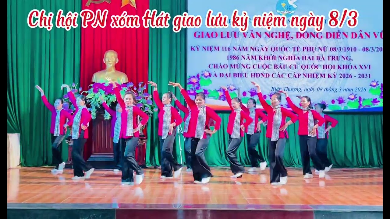 LK Đất nước tôi-Hát về mẹ VN anh hùng - xóm Hát giao lưu văn nghệ kỷ niệm ngày 8/3 tại Biện Thượng