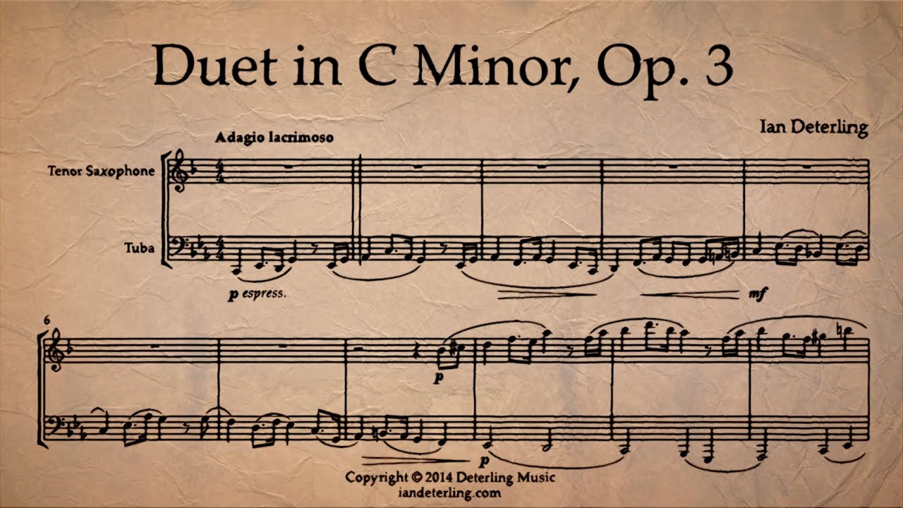 Duet for Tenor Saxophone and Tuba in C Minor