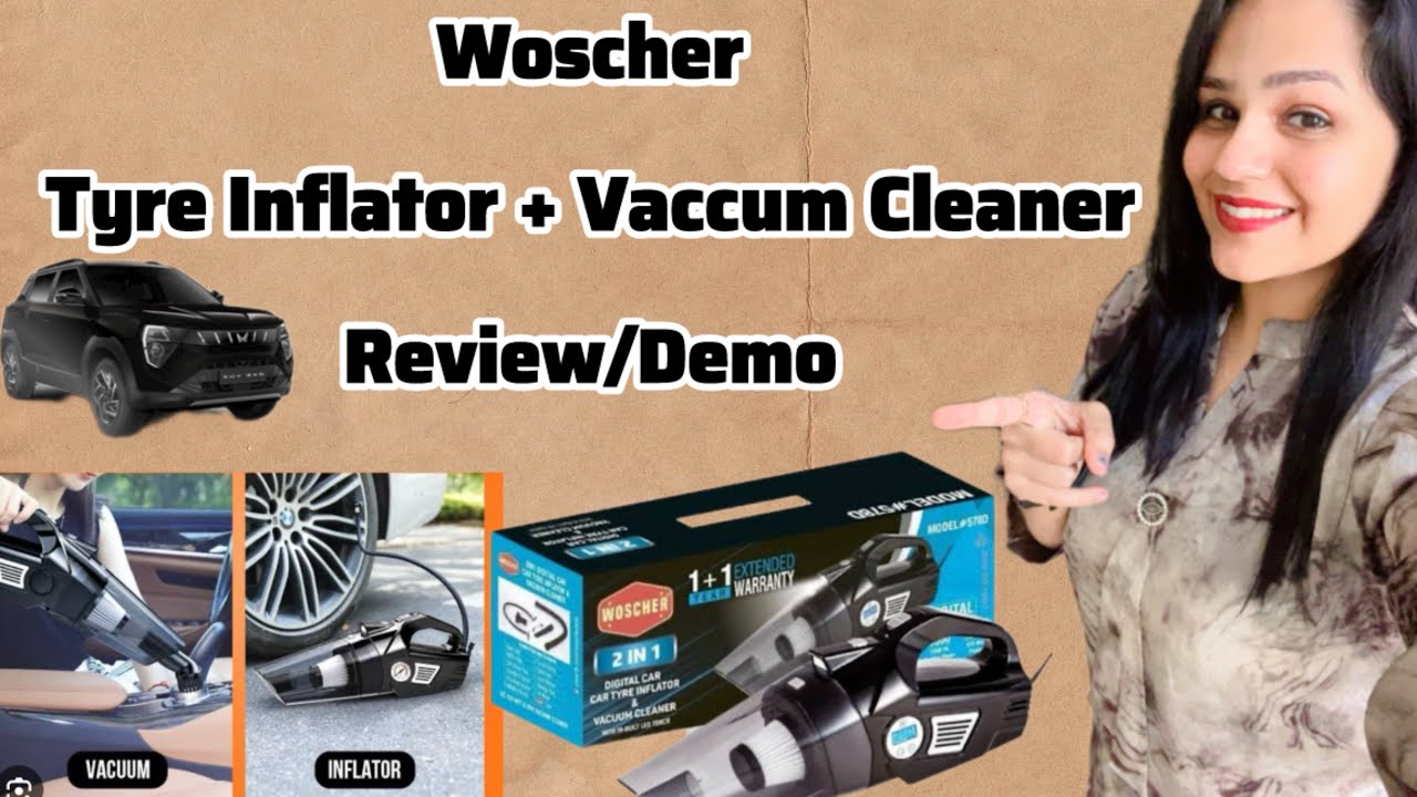 Review and Demo of the Woscher 2-in-1 Car Vacuum Cleaner and Tyre Inflator