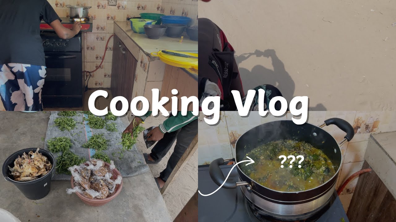 TRYING TO COOK AFANG SOUP FOR THE FIRST TIME! COOKING VLOG