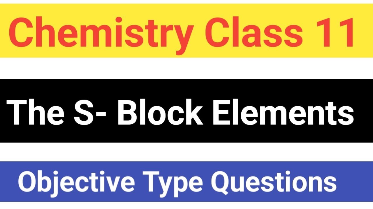 class 11 chemistry s block elements in hindi ||  chemistry class 11 objective questions in hindi ||