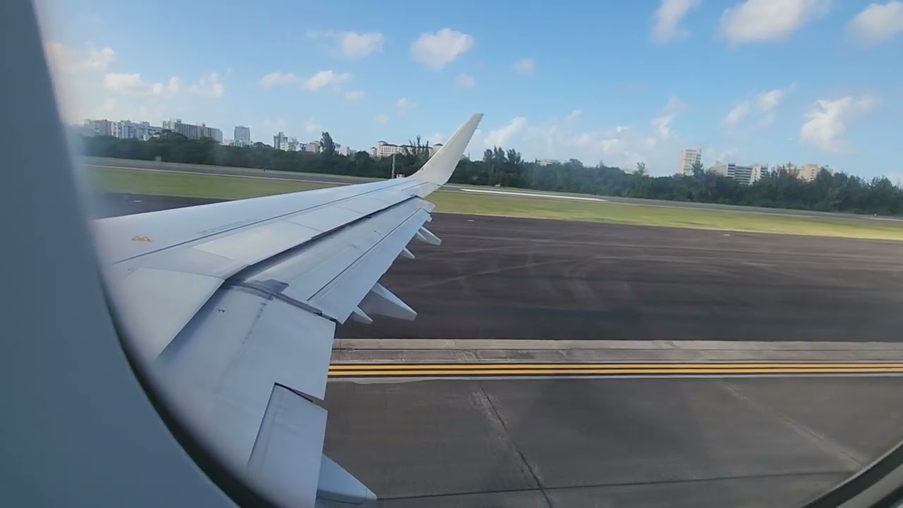 American Airlines Take off from San Juan Puerto Rico to Dfw