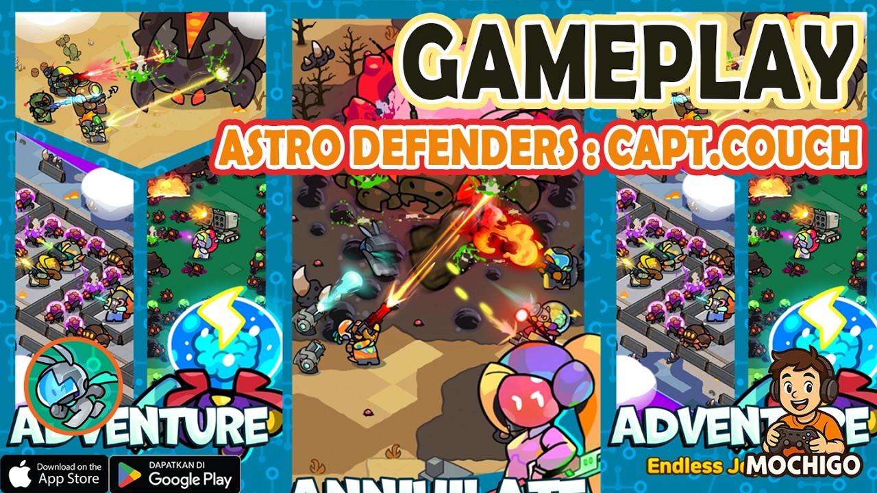 Astro Defenders : Capt.Couch Gameplay - Android / IOS