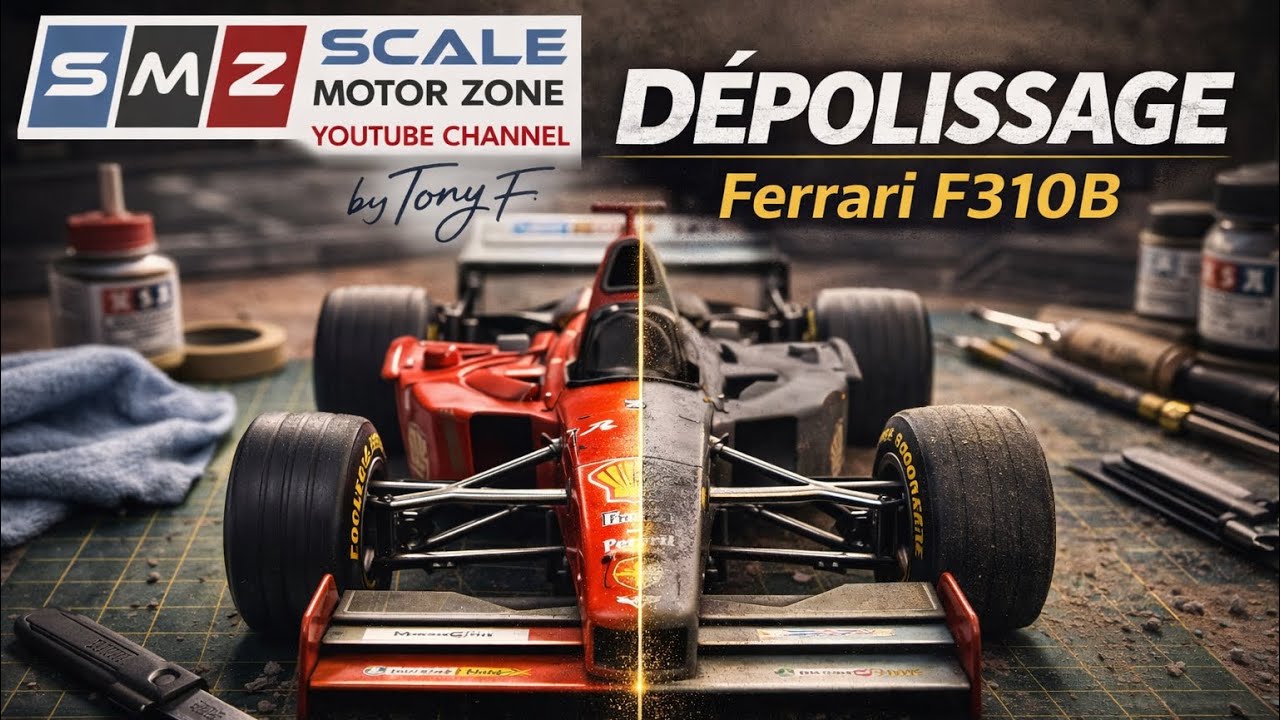 Dépolissage vernis Ferrari F310B Tamiya 1:20