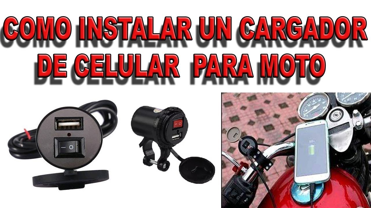 como instalar un cargador de celular en una moto