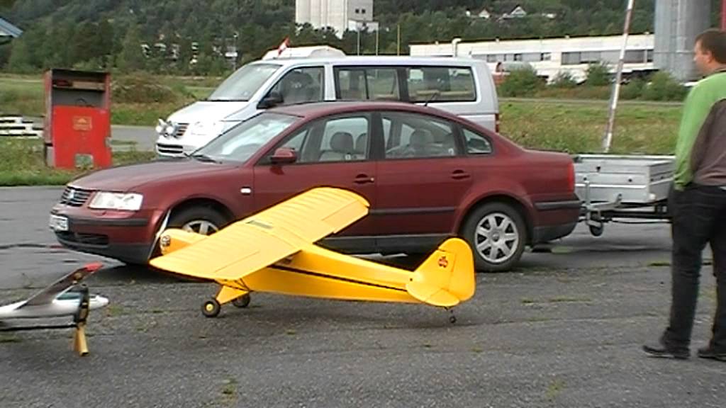 J3 cub balsa USA - OS FT-300 Twin - MX2 Hobbyking - Wet day at RingebuRC Norway