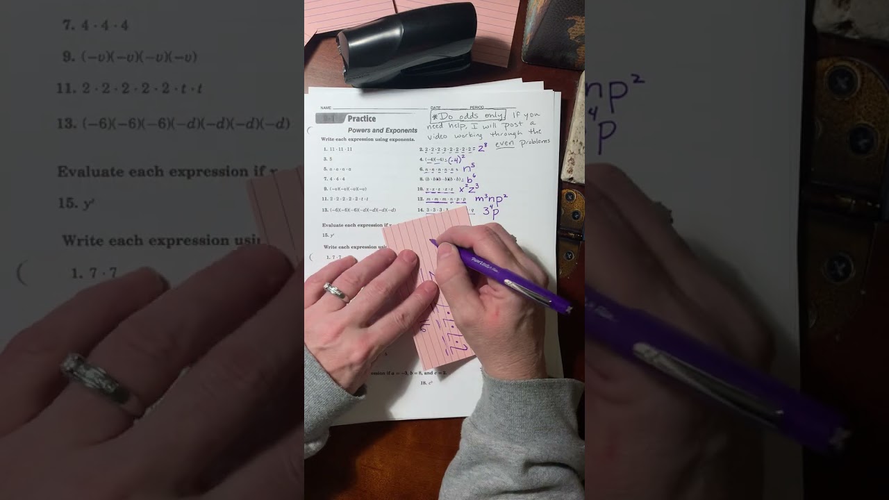 Pre Algebra Lesson 9-1