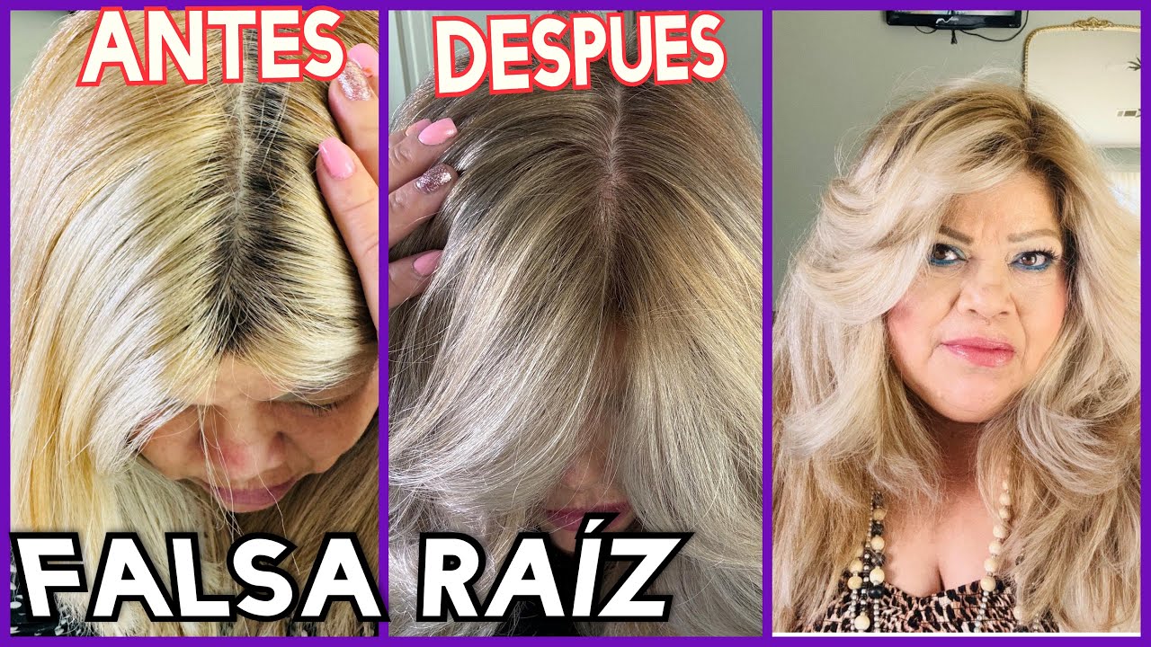 Raíz con canas y occidacion de color, cómo hacer un falso crecimiento