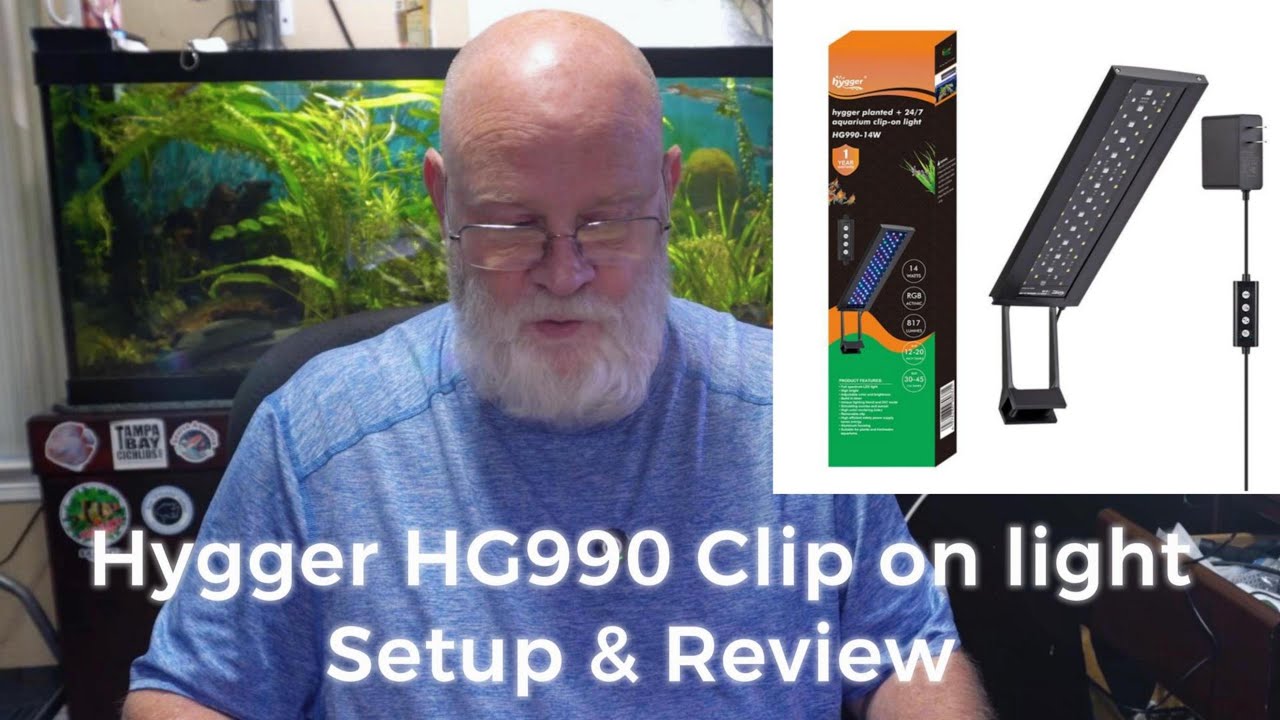 Hygger HG990 14w Clip on Full Spectrum Light review for small tanks #hygger