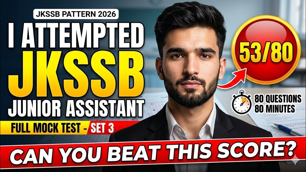 I Attempted JKSSB Junior Assistant Mock  3 | Can You Beat This Score 