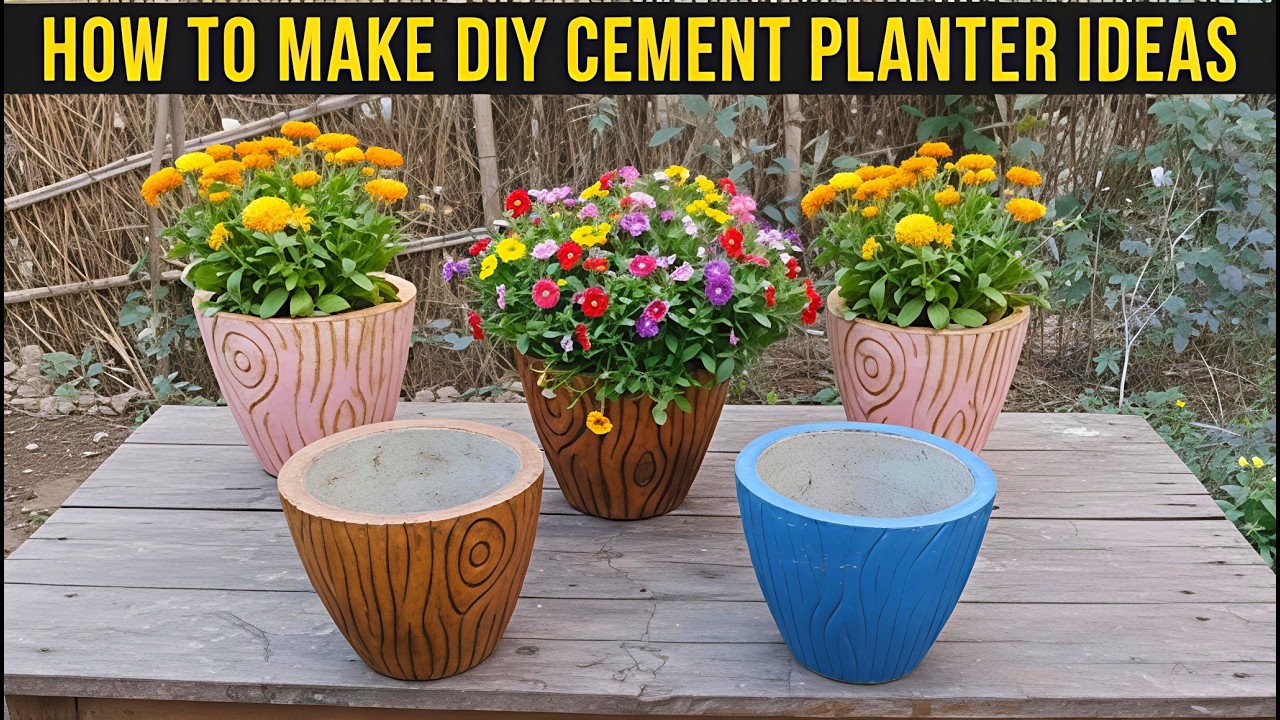 Cement pots making ideas without mold