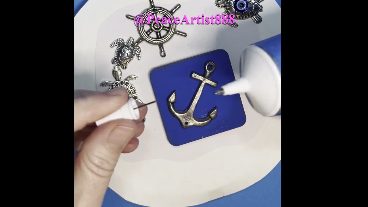 6. DIY Magnet nautical symbols, metal