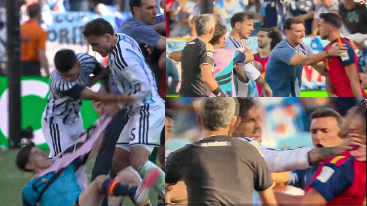 Paredes Fight with Gavi and Spain Players after Final Whistle | Argentina vs Spain Final 2026