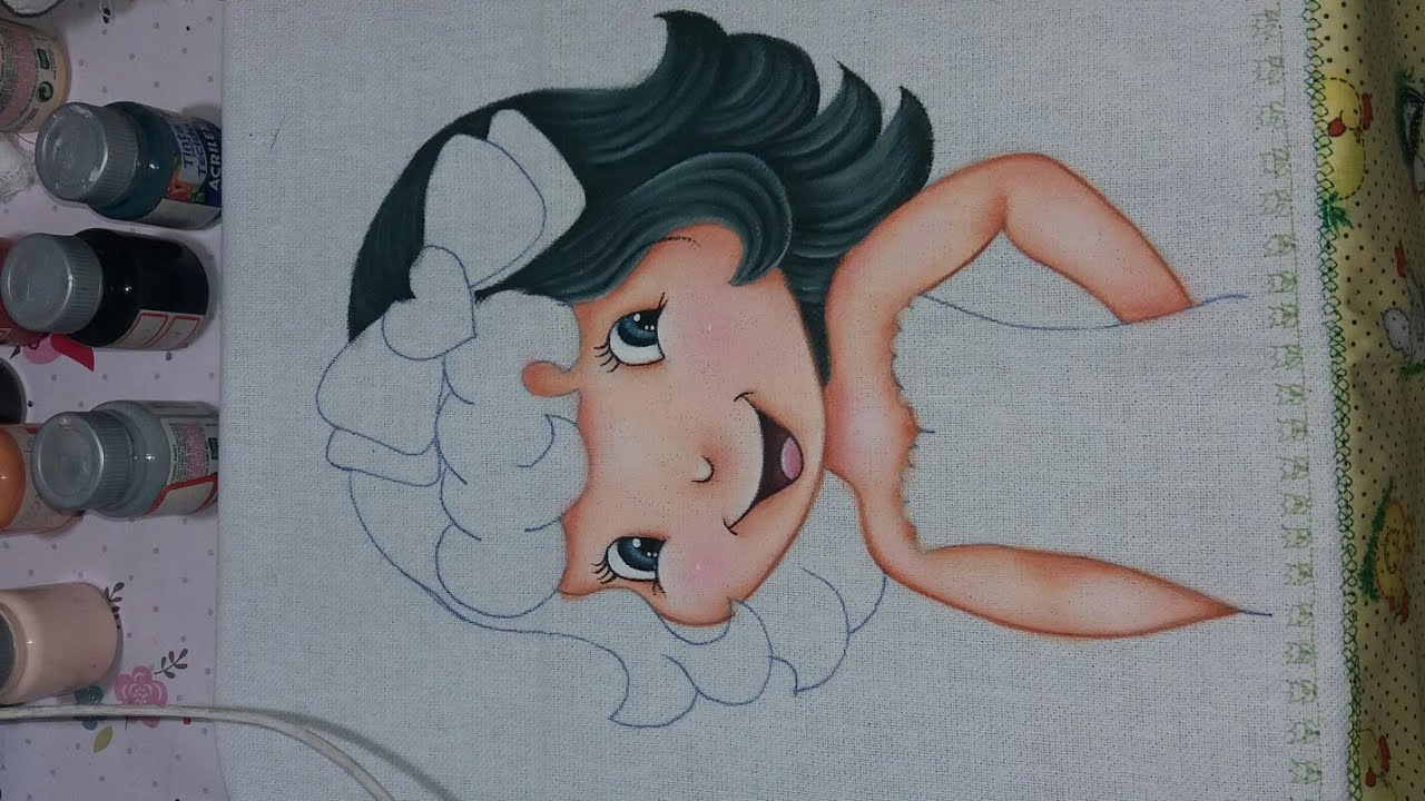 Como pintar pele de bonecas em pano de prato