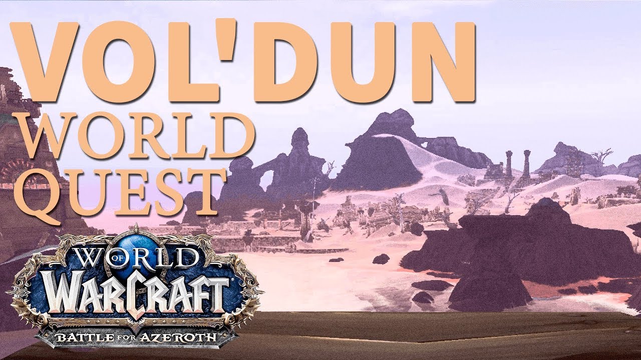 Azerite Mining BfA World Quest Vol'dun
