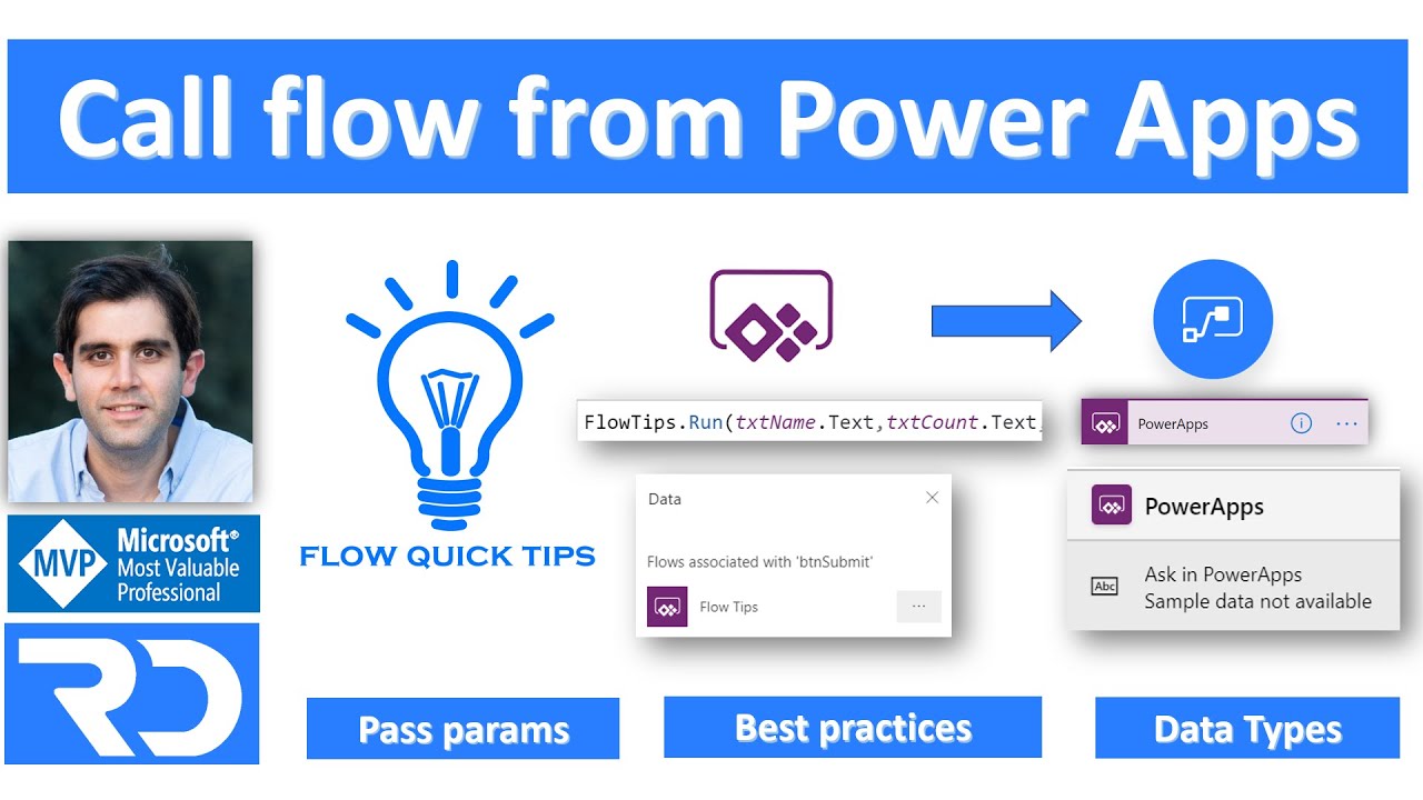 PowerApps call Power Automate flow with parameters