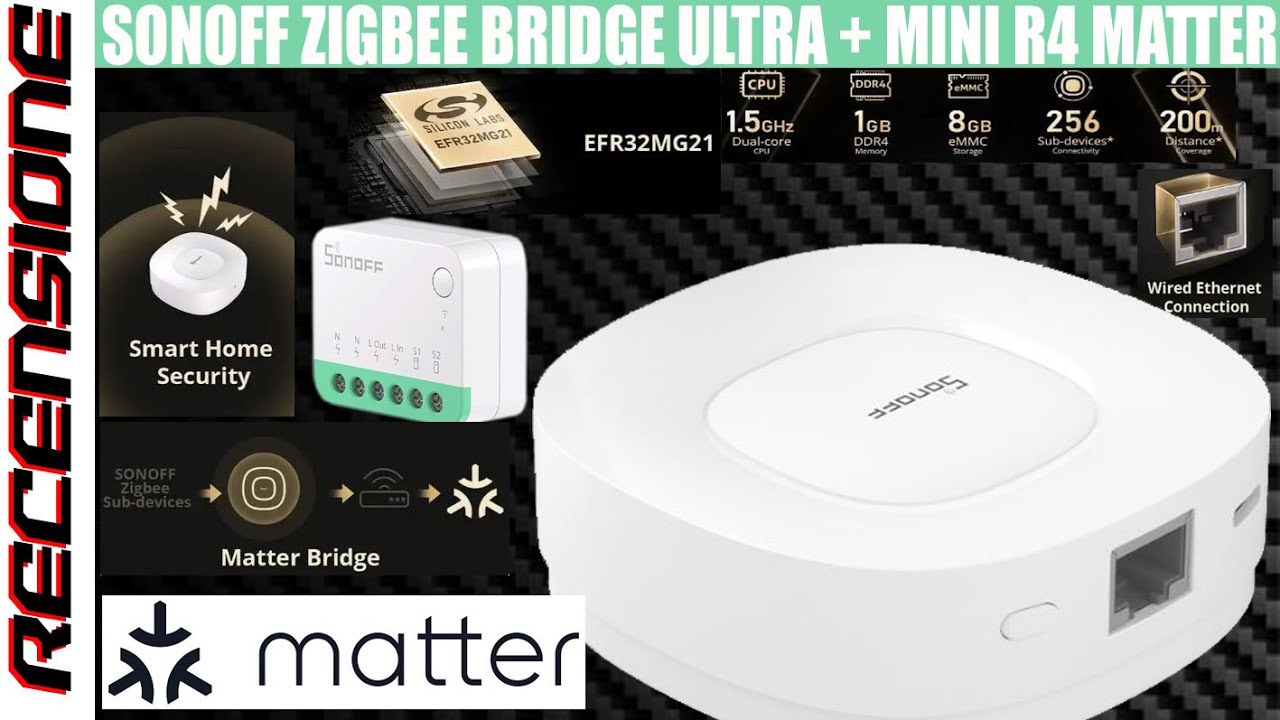 Volevamo Matter ? RECENSIONE Sonoff Zigbee Brigde Ultra + Mini R4