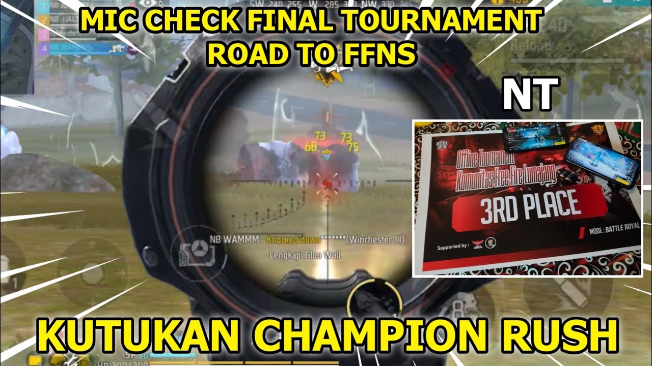 MIC CHECK TOURNAMEN ROAD TO FFNS FINALL!! NT KUTUKAN CHAMPION RUSH!! 🥉 - FREE FIRE