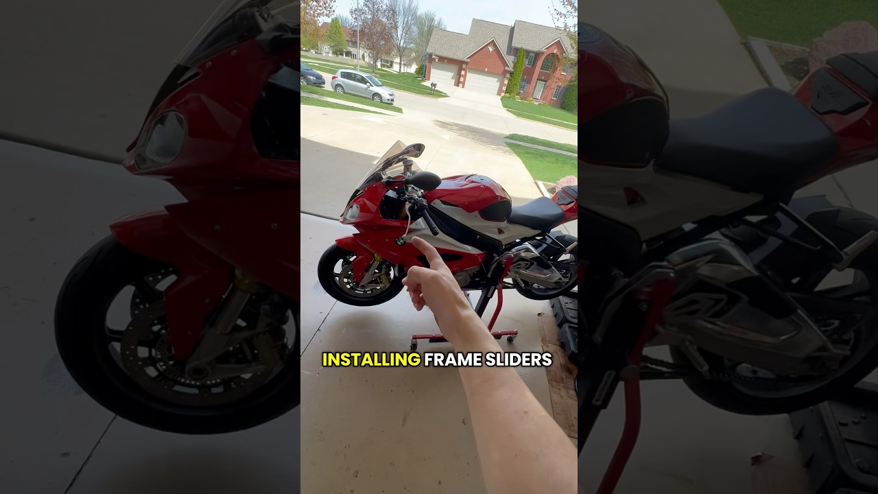 How to install frame sliders on bmw s1000rr #bmw #automobile