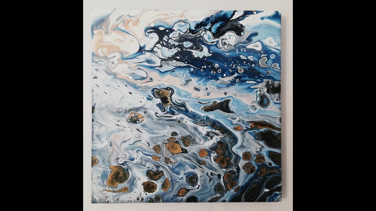 Swipe and tilt - pouring painting (wylewany obraz)