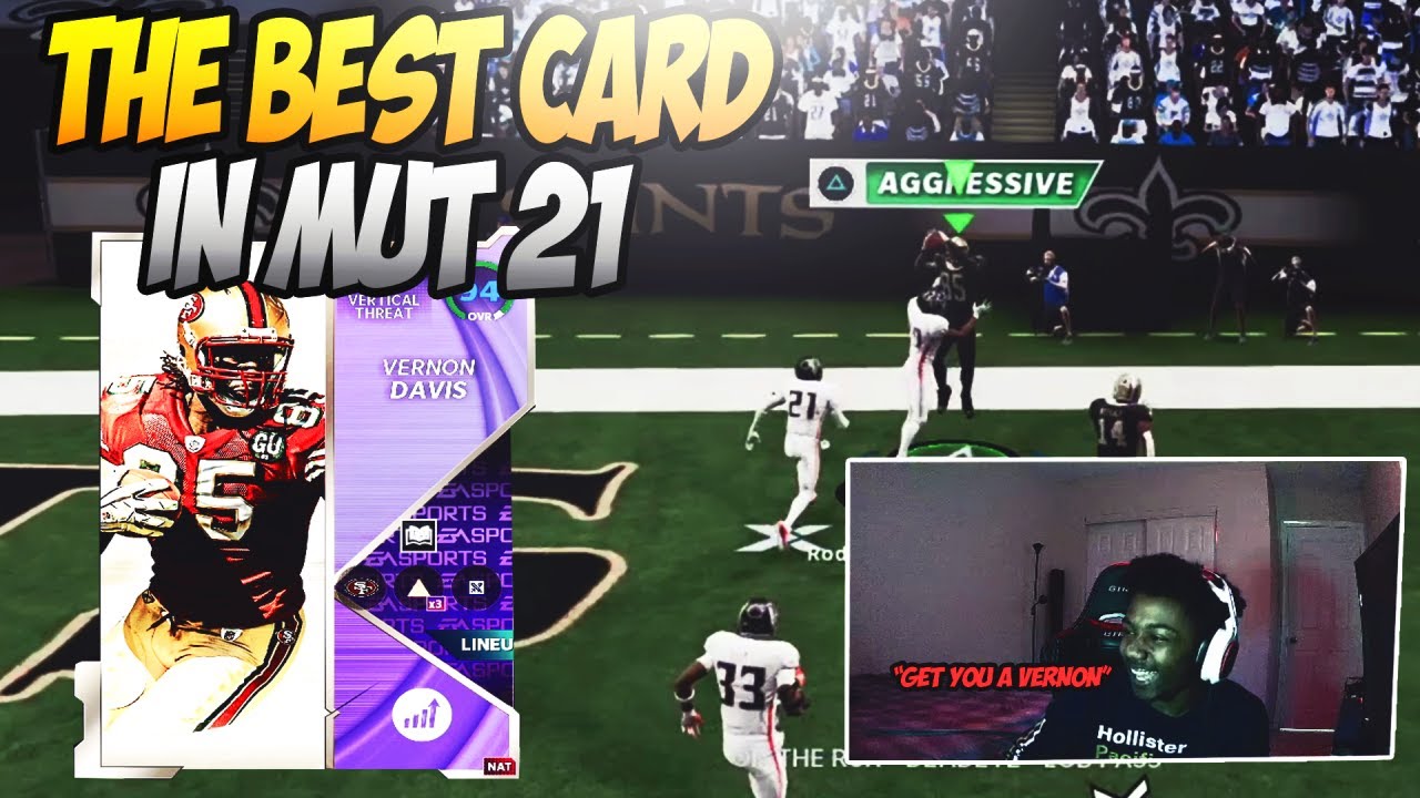 THE BEST CARD IN MUT 21 94 OVR VERNON DAVIS GAMEPLAY!! GET YOU A VERNON!!! (Madden 21 Ultimate Team)