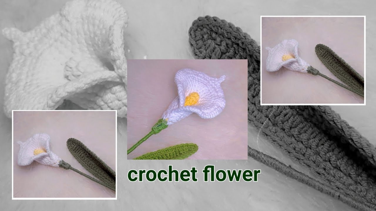 ورد كروشيه | زهرة الزنبق كروشيه| crochet calla lily