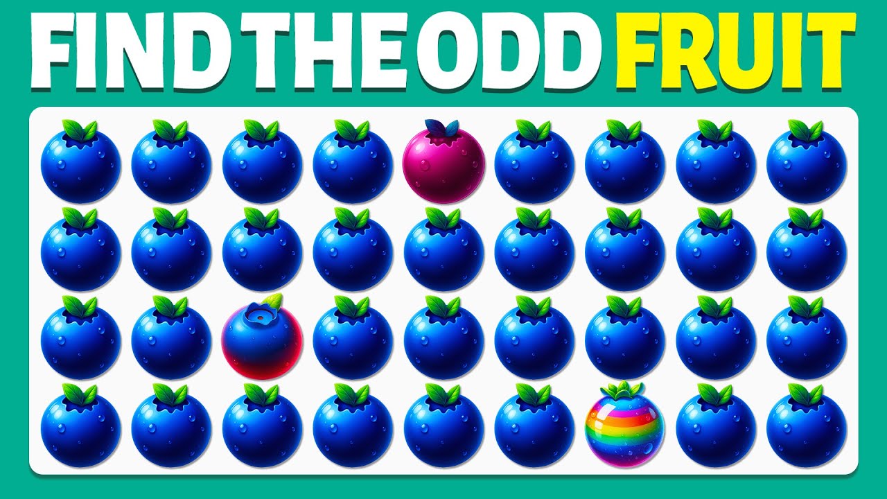 Find The Odd One Out | Fruit - Extreme Edition| Easy, Medium, Hard 30 Levels | Cow Quiz